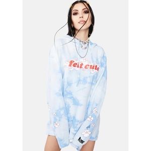 NWOT BSR By Samii Ryan Felt Cute Tie Dye Hoodie
